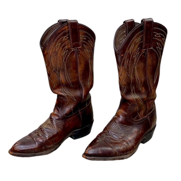 FRYE Cowboy Boots Chestnut Brown Size 8 M - Picture 4 of 16